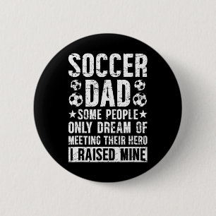 Trotse Voetbalvader Van Een Voetbalspeler Papa Voe Ronde Button 5,7 Cm