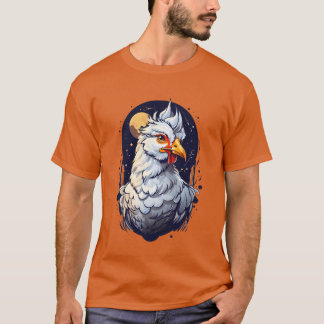 Trotse vogel op nachtelijke hemel achtergrond cade t-shirt