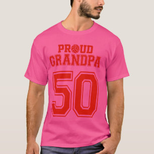 Trotse volleybal opa nummer 50 R T-shirt