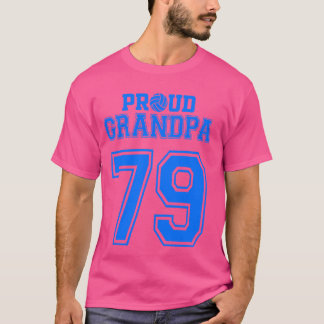 Trotse volleybal opa nummer 79 b t-shirt