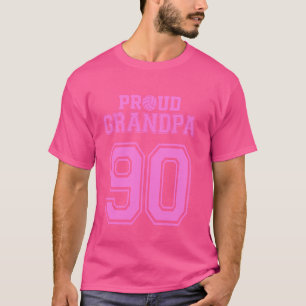 Trotse volleybal opa nummer 90 p t-shirt