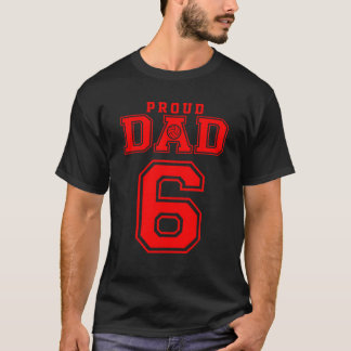 Trotse Volleybal Vader Nummer 6 R T-shirt