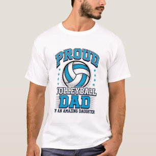 Trotse Volleybal Vader Vintage Sportshirt Ontwerp_ T-shirt