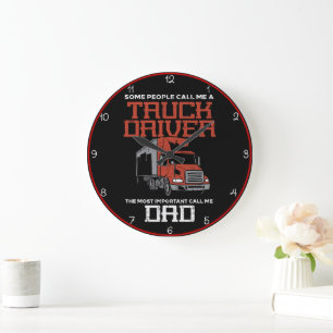 Trotse vrachtwagenchauffeur, noem me papa grote klok
