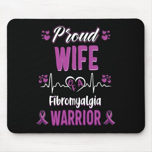 Trotse vrouw Fibromyalgie Warrior Awareness Ribbon Muismat (Voorkant)