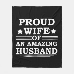 Trotse vrouw van een geweldige man fleece deken