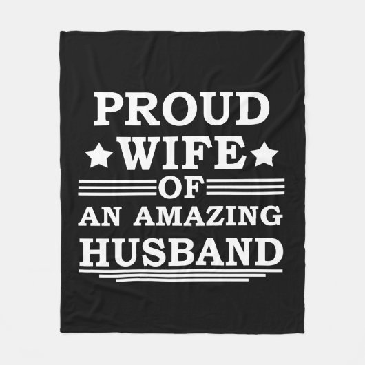 Trotse vrouw van een geweldige man fleece deken (Voorkant)