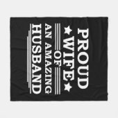 Trotse vrouw van een geweldige man fleece deken (Voorkant (Horizontaal))