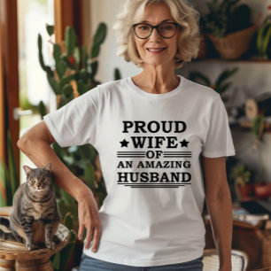 Trotse vrouw van een geweldige man t-shirt
