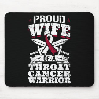 Trotse vrouw van een keelkanker krijger nek kanker muismat
