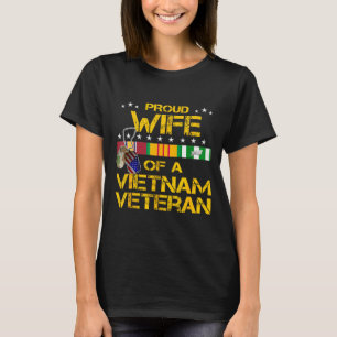 Trotse vrouw vietnam veteraan mijn man heldenontwe t-shirt