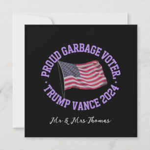 Trotse vuilnisbeller Trump Vance 2024 valt op Kaart