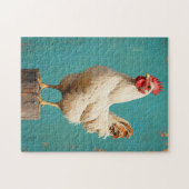 trotse witte kip legpuzzel (Horizontaal)