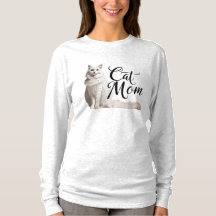 Trotse Witte Maine Coon Kat Mama T-Shirt