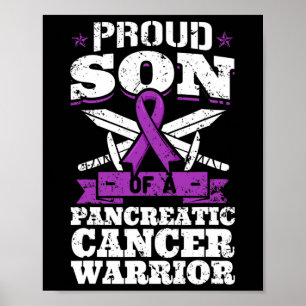 Trotse zoon van een alvleesklier kankerstrijder be poster