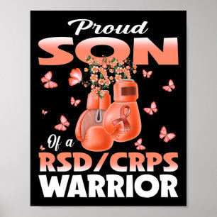 Trotse zoon van een RSD CRPS Warrior Awareness Box Poster
