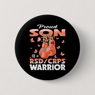 Trotse zoon van een RSD CRPS Warrior Awareness Box Ronde Button 5,7 Cm