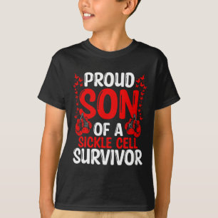 Trotse zoon van sikkelceloverlevende bewustzijnsli t-shirt