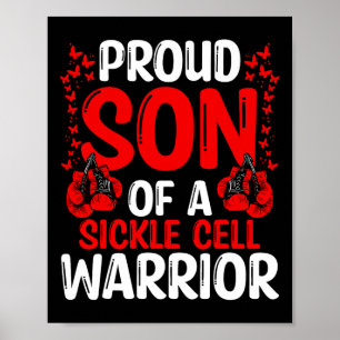 Trotse zoon van sikkelcelziekte krijger bewustzijn poster