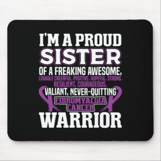 Trotse Zus Fibromyalgie Awareness Ribbon Mannen WO Muismat