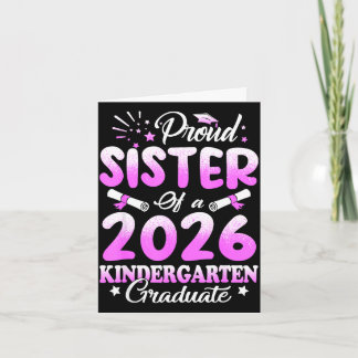 Trotse zus van een afgestudeerde uit de klas van 2 kaart