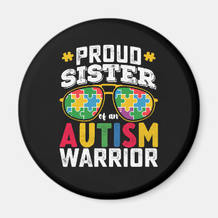 Trotse zus van een Autisme Warrior familie Magneet