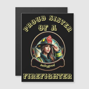 Trotse zus van een brandweerman verbeelding W