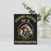 Trotse zus van een brandweerman verbeelding W Briefkaart (Staand voorkant)