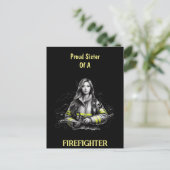 Trotse zus van een brandweerman W Briefkaart (Staand voorkant)