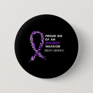 Trotse zus van een epilepsie krijger epilepsie Awa Ronde Button 5,7 Cm