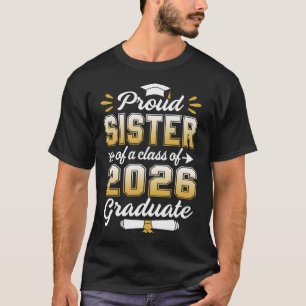 Trotse zus van een klas van 2026 Afstuderen senior T-shirt