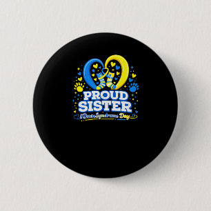 Trotse Zus Wereld Downsyndroom Dag Ronde Button 5,7 Cm