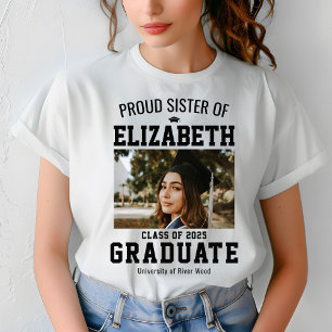Trotse zusterklas van 2025 Afstuderen Ouder Custom T-shirt