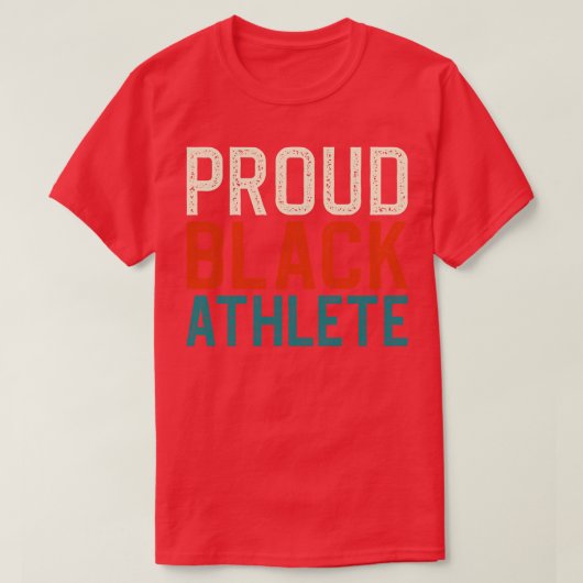 Trotse Zwarte Atleet T-shirt (Design voorkant)