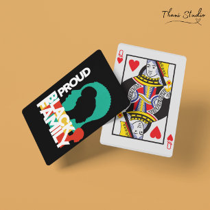 Trotse Zwarte Familie Black History Month  Pokerkaarten