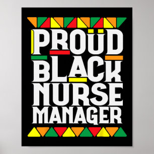Trotse zwarte verpleegster manager Black History M Poster