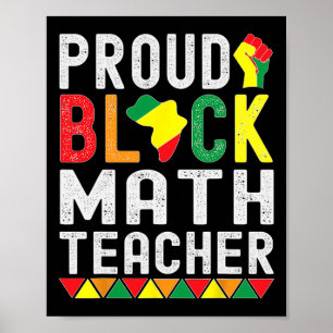 Trotse zwarte wiskundeleraar Afro-Amerikaanse zwar Poster