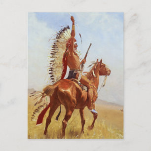 “Trotser” Westerse kunst van Frederic Remington Briefkaart