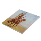 “Trotserigheid” Westerse kunst van Frederic Reming Tegeltje (Zijkant)