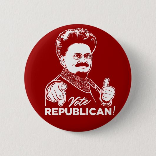 Trotsky Vote Republican Button (Voorkant)