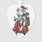 Trottinette à cheval de Noël drôle Design vintage_ (devant)