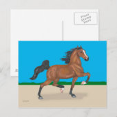 Trotting American Saddlebred Briefkaart (Voorkant / Achterkant)