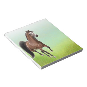 Trotting Bay Brown Arabian Horse Notitieblok