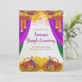 Trotuwal Chura uitnodiging & Bangle ceremonie uitn (Staand voorkant)