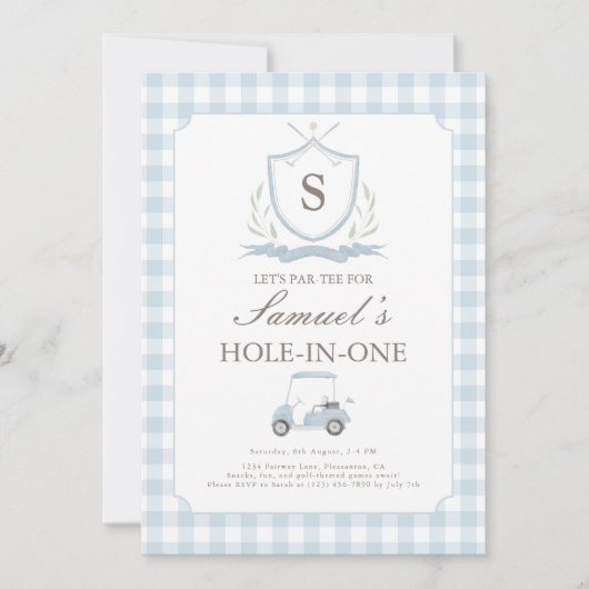 Trou bleu et rose en une invitation à l'anniversai (Devant)