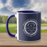 Trou bleu marine en une seule Mug de golf personna<br><div class="desc">Personnalisez le nom,  le numéro du trou de localisation et la date pour créer un grand gardien de golf pour célébrer ce trou fantastique en un. Conçu par Thisisnotme©</div>