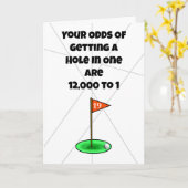Trou Dans Un Funny Golf Carte Anniversaire (Fleur jaune)