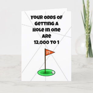 Trou Dans Un Funny Golf Carte Anniversaire