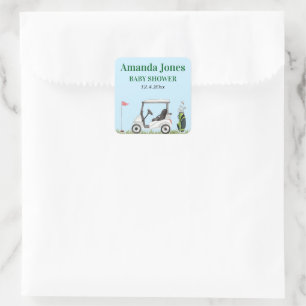 Trou Dans Un Sticker De Baby shower De Golf