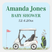 Trou Dans Un Sticker De Baby shower De Golf (Devant)